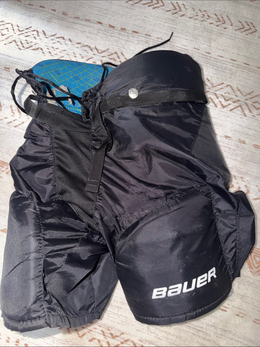Bauer youth  Black Ice Hockey pants with Blue